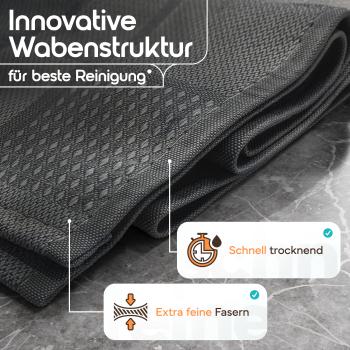 Microfaser Geschirrtücher grau 5 Stueck Set